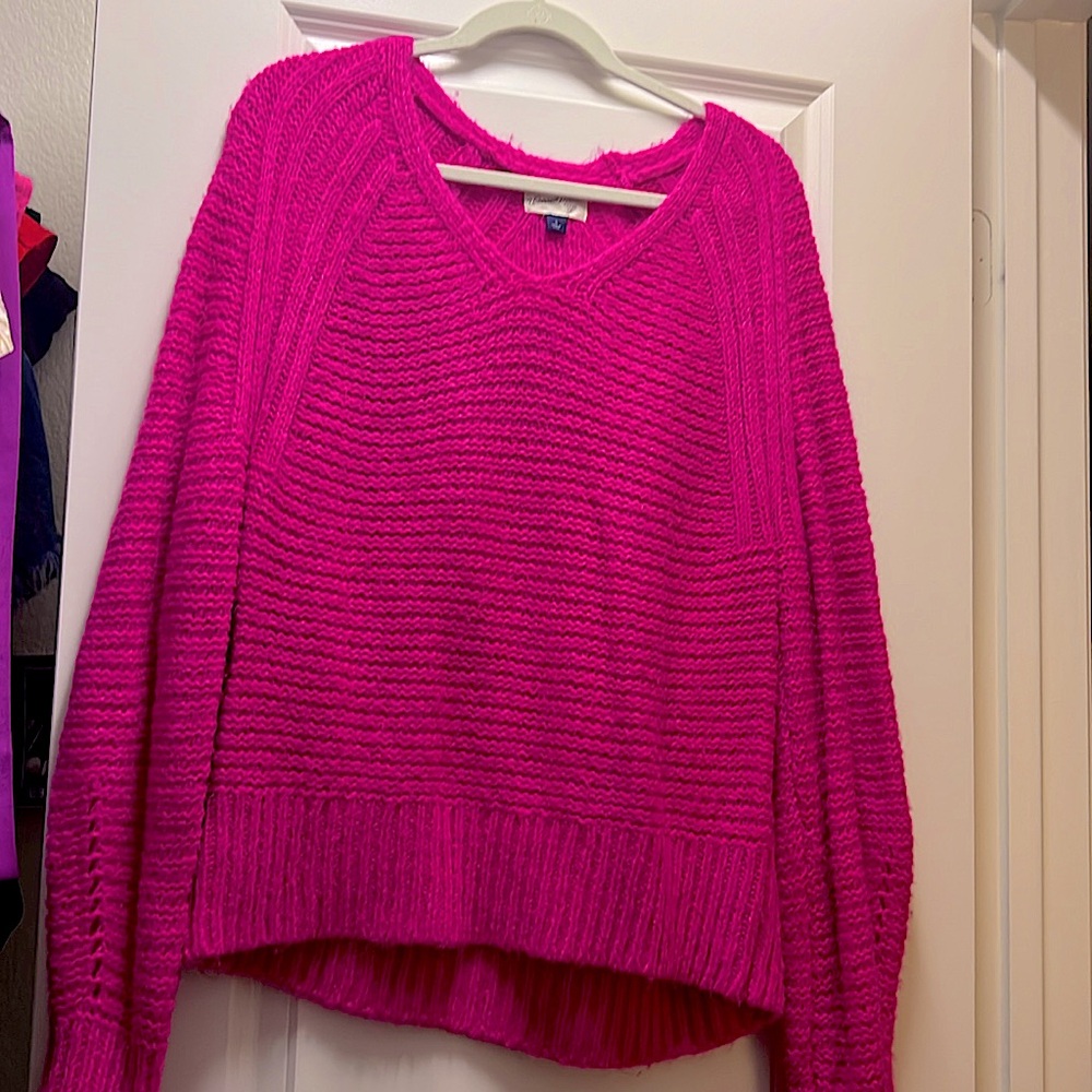 Bright Pink Knitted Sweater